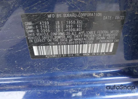 2023 Subaru Impreza Base 5-Door from USA, damaged, VIN 4S3GTAB65P3703230